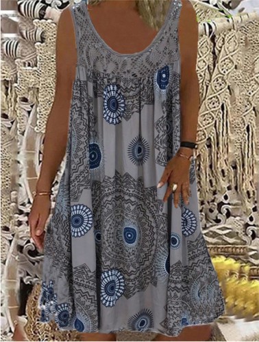 Ladies retro printed summer - ladies,