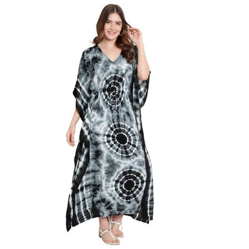 Tie dye rayon kaftan - tie-dye,