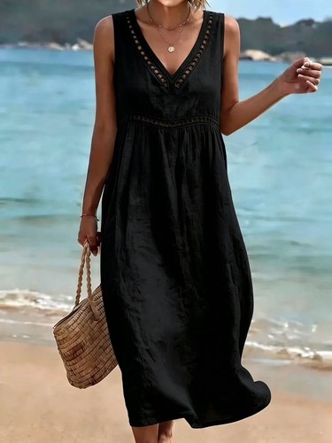 Women neck sleeveless - v,