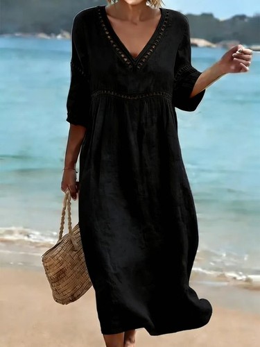 Women neck linen cotton - uk, v