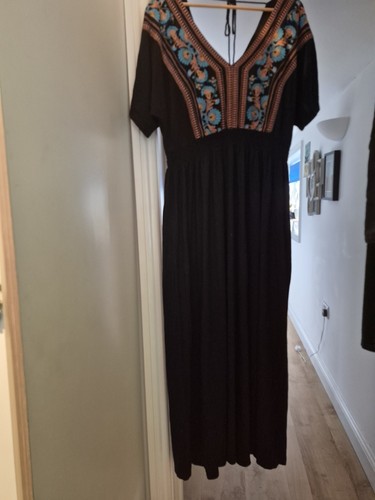 Black kaftan style long - m&s, v